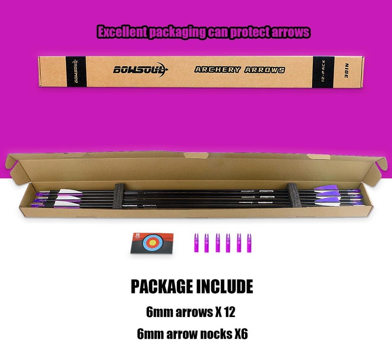 BOWSOUL 31“ Archery Arrows Training Practice Target Arrows for Kids Youth or Beginners Streamlined Points Durable Shaft on Recurve Bows Youth Bow and Longbows(Pack of 12) - Image 5